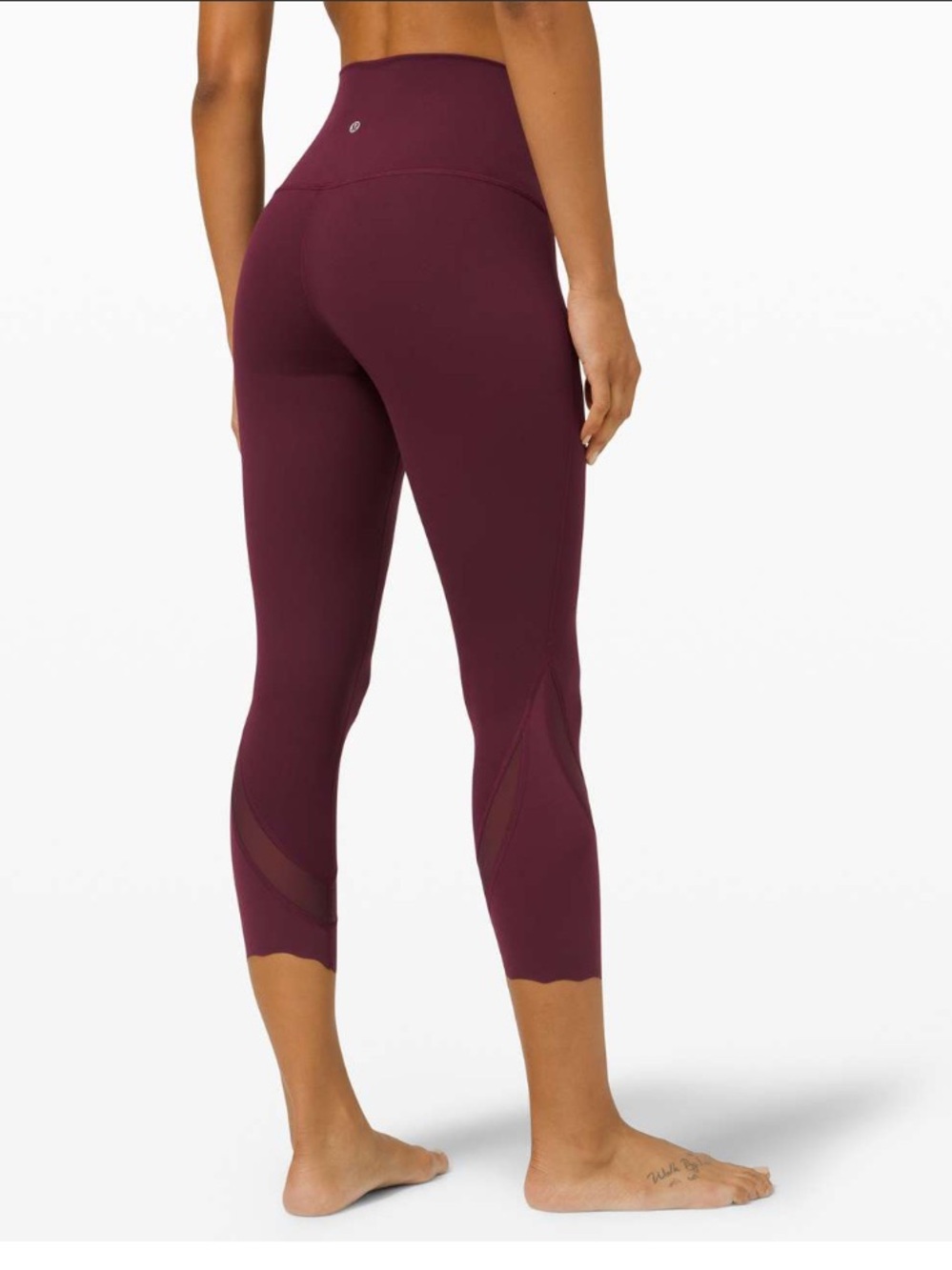 Lululemon Wunder Under High-Rise Crop 23" *Updated Scallop Full-On Luxtreme